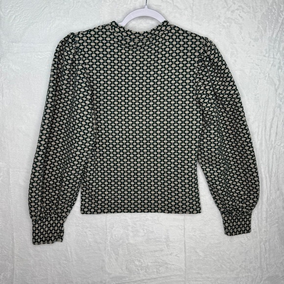 Maeve by Anthropologie Mock Neck Long Sleeve Geometric Print Top XS - Picture 5 of 9